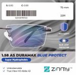Tròng Kính Chống Bể Chống Ánh Sáng Xanh Zinmy Blue Protect 1.58 - Ảnh 2