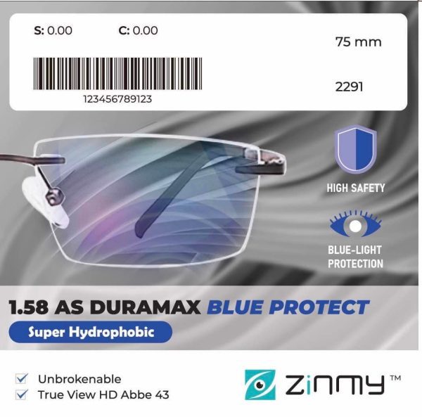 Tròng Kính Chống Bể Chống Ánh Sáng Xanh Zinmy Blue Protect 1.58 - Ảnh 2