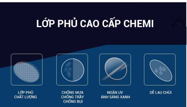 Tròng Kính Chemi U2 Crystal Coated 1.56 UV400 - Ảnh 4