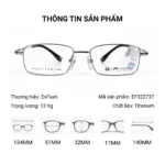 Exfash EF32273T Gọng Kính Titanium – Tem Chính Hãng 101