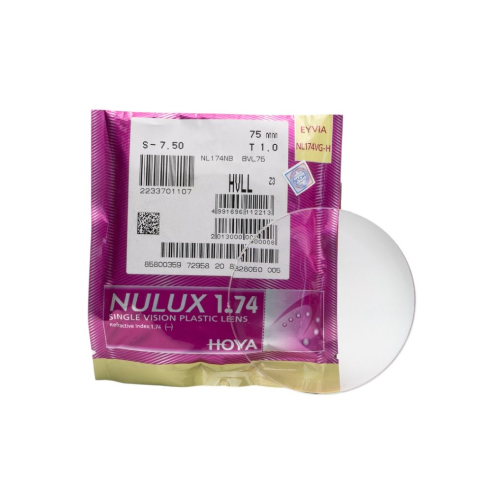 Hoya Nulux 1.74 HVLL Tròng Kính Siêu Mỏng Cao Cấp