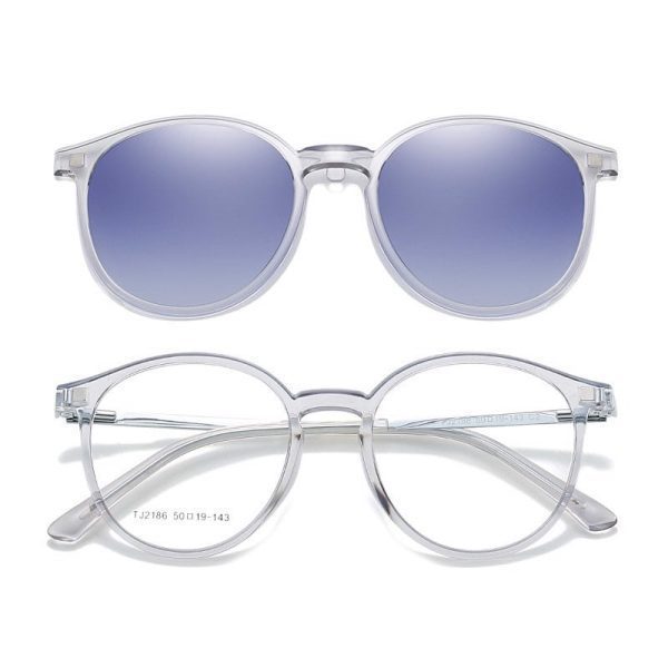 Kính Râm Cận Tròn TR90 Clip On Phân Cực Polarized 2 Trong 1 TJ2186 - Ảnh 4