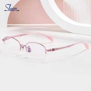 Gọng Kính Nữ Xẻ Cước Nửa Khung Cao Cấp Slaire 62002B