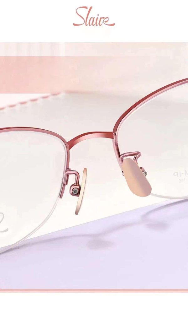 Gọng Kính Nữ Xẻ Cước Nửa Khung Cao Cấp Slaire 62002B - Ảnh 4