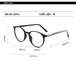 Gọng Kính Tròn Nam Nữ TR90 8243 - Ảnh 12