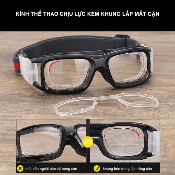 Gọng Kính Cận Thể Thao Chơi Đá Bóng, Bóng Rổ Freebee 005 - Ảnh 6