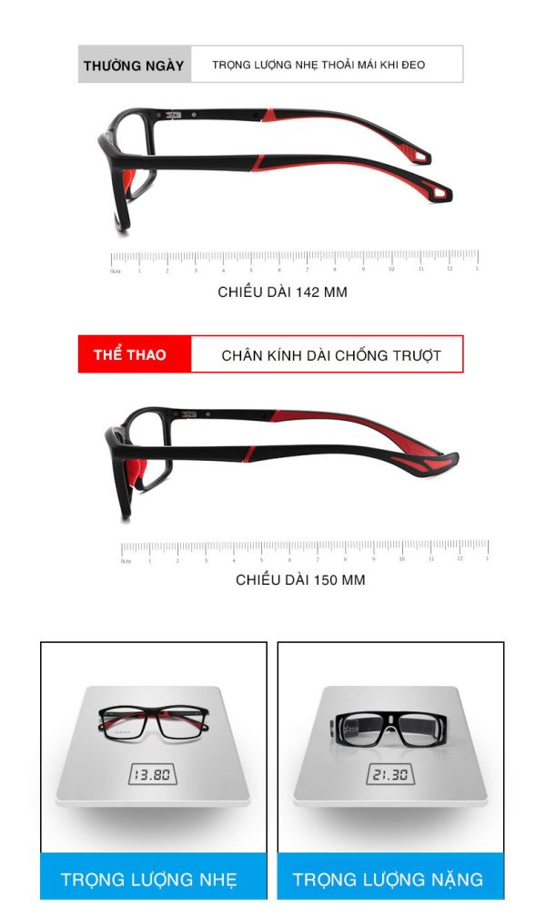 Gọng Kính Thể Thao TR90 1220 - Ảnh 8