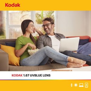 Tròng Kính Chống Ánh Sáng Xanh Kodak Uvblue Lens 1.67