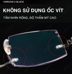Gọng Kính Không Viền Chống Ánh Sáng Xanh Titanium Vát Cạnh Kim Cương Zoson 8118 - Ảnh 6