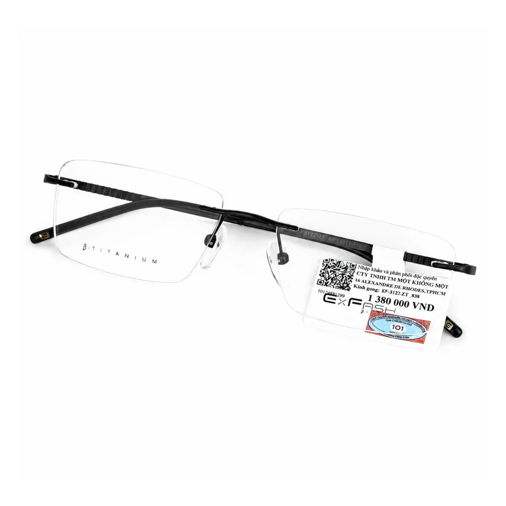 Gọng Kính Khoan Không Viền Titanium Exfash EF31272T
