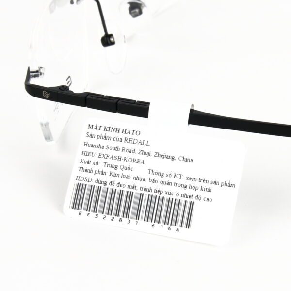 Gọng Kính Khoan Không Viền Titanium Exfash EF32283T Chính Hãng - Ảnh 4