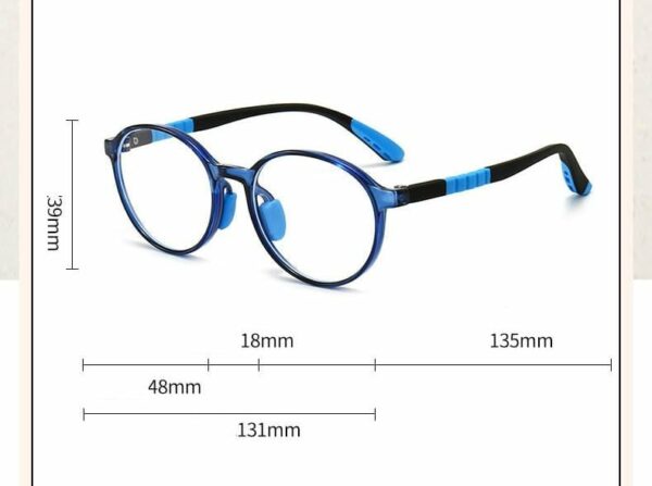 Gọng Kính Tròn Trẻ Em TR90 5289 Chống Ánh Sáng Xanh - Ảnh 2