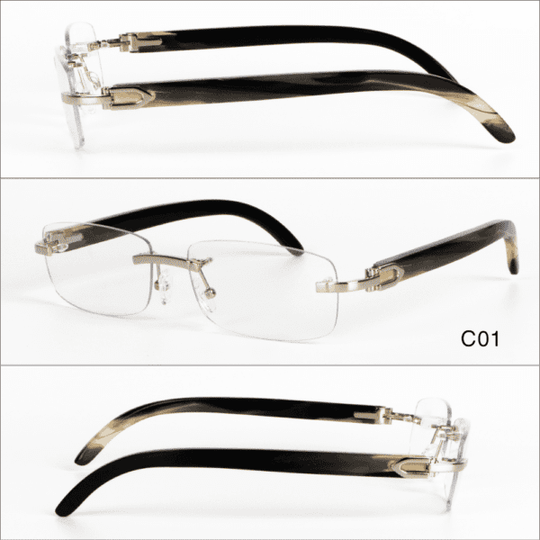 Sừng Tự Nhiên Độc Gọng Kính Khoan Bản Thủ Công Mỹ Nghệ Việt MNV