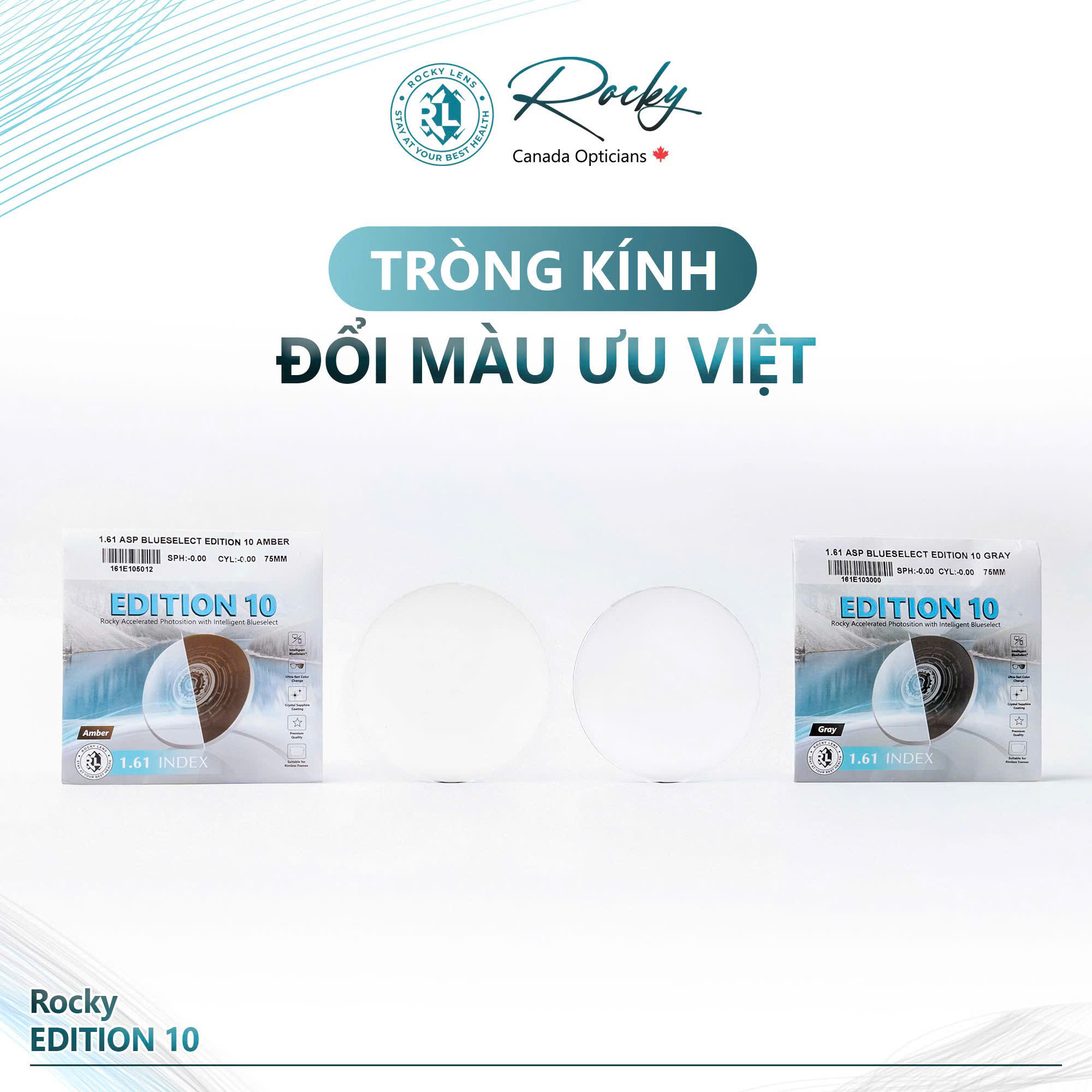 Rocky Edition 101 Tròng Kính Đổi Màu 1.61 ASP