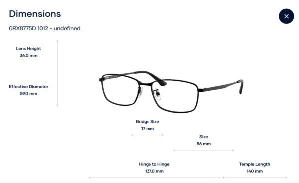 Rayban 0RX8775D Glasses Gọng Kính Titanium - Tem Chính Hãng Luxotica - Full Box