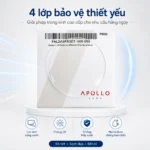 Hình ảnh quảng cáo tròng kính Apollo Blutect Plus Nanoclean với thiết kế hiện đại, cao cấp và sạch sẽ. Sản phẩm nổi bật với khả năng lọc ánh sáng xanh, chống tia UV, dễ lau sạch nhờ lớp phủ Nanoclean, phù hợp cho dân văn phòng, học sinh – sinh viên và người thường xuyên sử dụng máy tính, điện thoại. Đây là lựa chọn tròng kính chính hãng tại Hato Eyewear dành cho nhu cầu bảo vệ mắt hằng ngày.