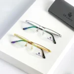 GB Luxury GB0424-008 Gọng Kính Nửa Gọng Titanium Mạ Vàng 18K
