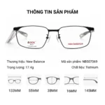 New Balance NBS07069 – Gọng Kính Thể Thao Titanium Tem Chính Hãng
