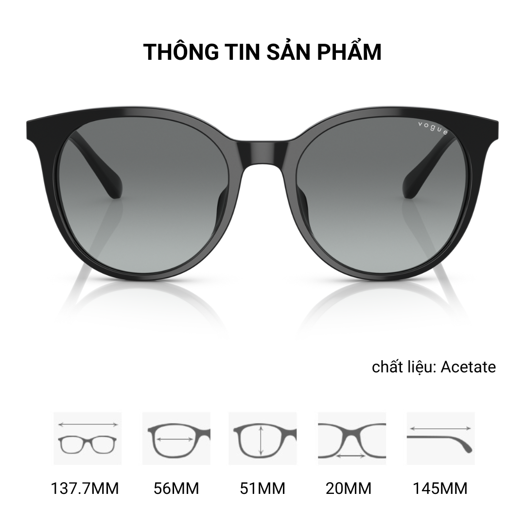 Vogue 0VO5468SD Kính Mát Mắt Mèo - Tem Chính Hãng Luxottica