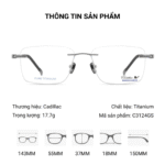 Kính Không Gọng Pure Titanium Cadillac C3124GS Chính Hãng - Ảnh 2