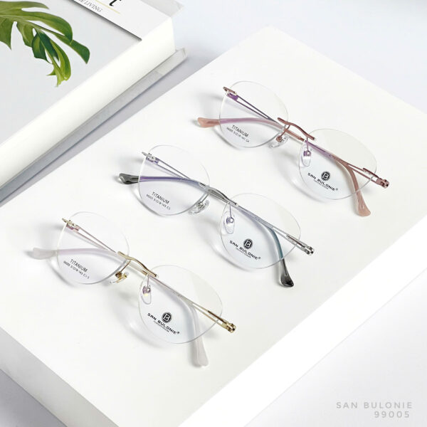 Kính Không Gọng Oval Titanium San Bulonie 99005