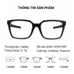 Oakley 0OX8180F Dehaven a – Gọng Kính Thể Thao Tem Chính Hãng Luxottica