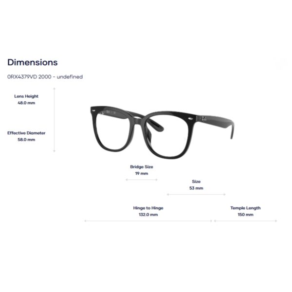 RayBan 0RX4379VD Gọng Kính – Tem Chính Hãng Luxottica