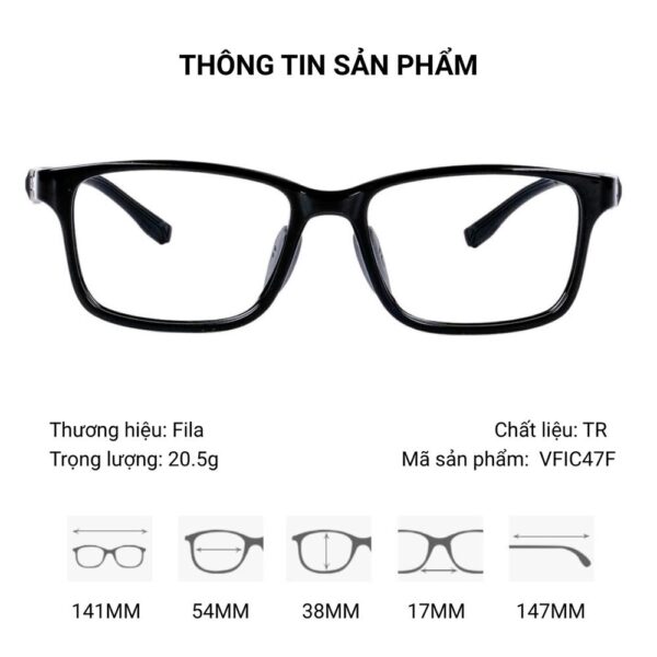 Fila VFIC47F Gọng Kính Thể Thao – Tem Chính Hãng 101 - Ảnh 3