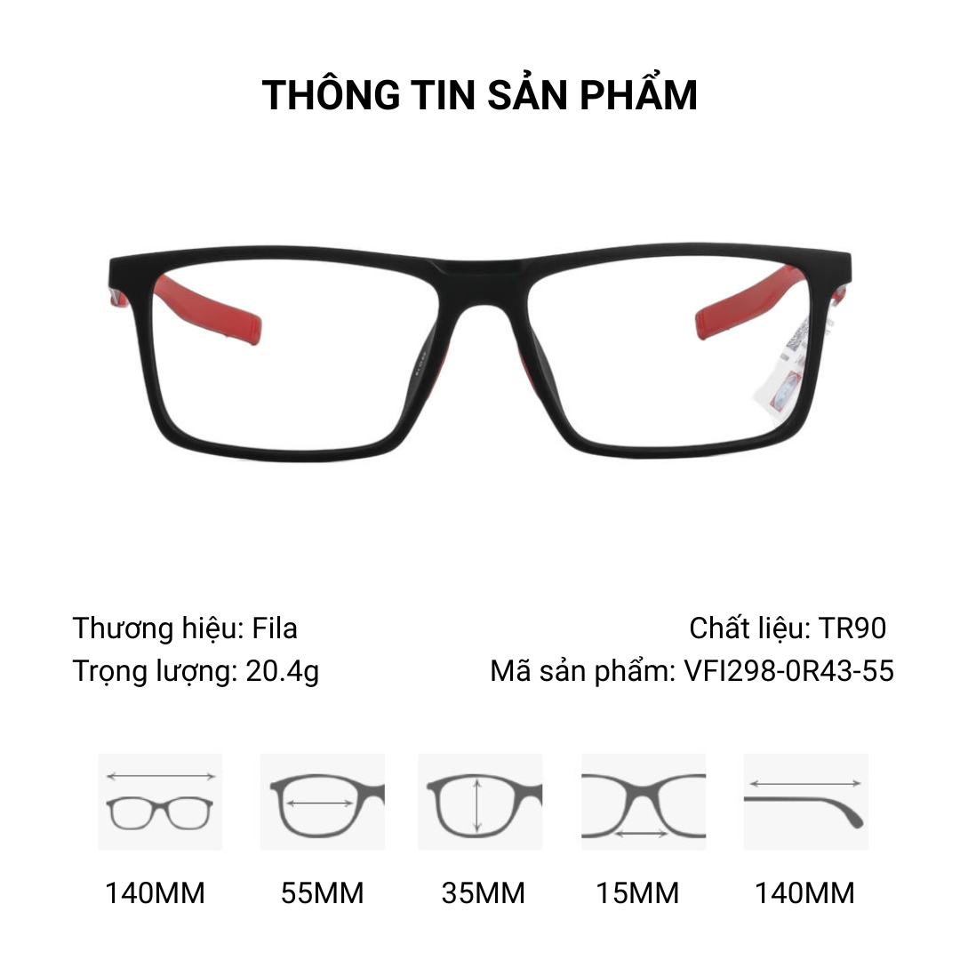 Gọng Kính Thể Thao Fila VFI298 Eyeglasses