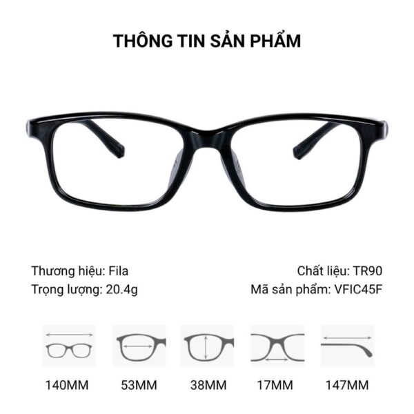 FILA VFIC45F Gọng Kính Thể Thao - Tem Chính Hãng 101 - Ảnh 2