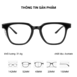 Gọng Kính Vuông New Balance NBN06238X Tem Chính Hãng 101 - Ảnh 2