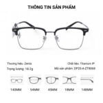 Gọng Kính Nửa Khung Zenta DP25-A-ZT8068 Chính Hãng