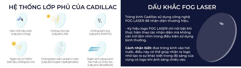 cadillac lens bảng giá