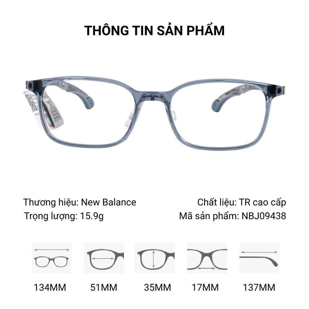 New Balance NBJ09438 – Gọng Kính Trẻ Em Tem Chính Hãng 101