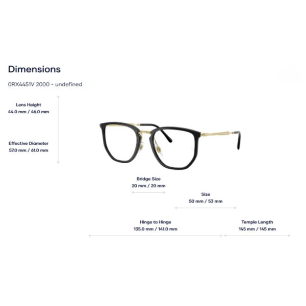 Gọng Kính Ray-Ban 0RX4451V | Chính Hãng, Tem Luxottica