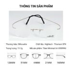 Kính Không Gọng Silhouette Titan Minimal Art 05599NI