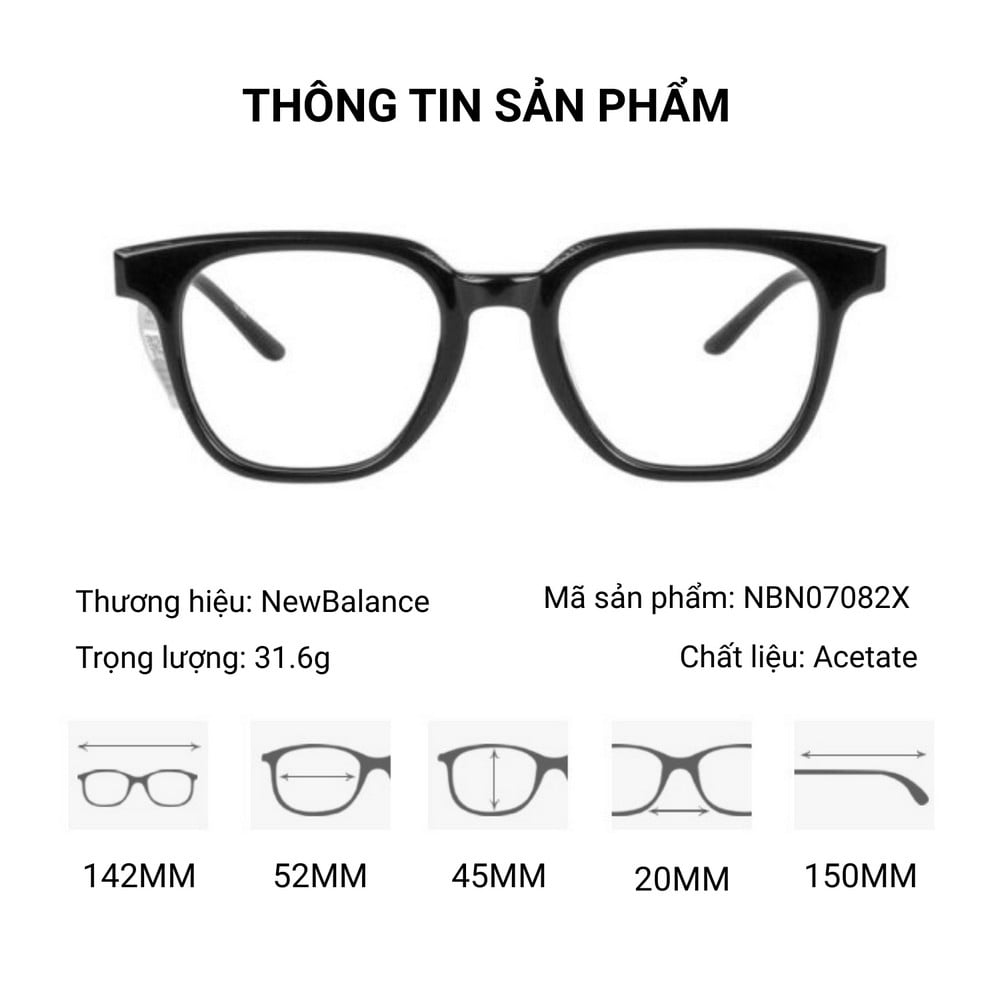 Gọng Kính Vuông New Balance NBN06238X Tem Chính Hãng 101