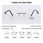 Silhouette The Wave 5567 CK Kính Không Gọng – Tem Chính Hãng 101 - Ảnh 2