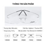 Kính Không Gọng Silhouette Titan Minimal Art 05599GH