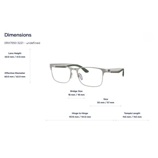 Rayban RB7550 Optics Ctx Collection Gọng Kính