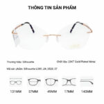 Kính Không Gọng Silhouette Momentum Aurum L009LN Mạ Vàng 23KT - Tem Chính Hãng 101