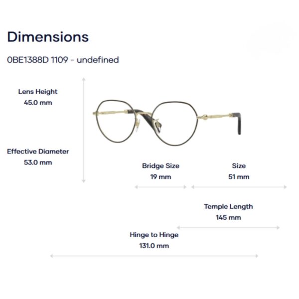 gong-kinh-burberry-0BE1388D Burberry 0BE1388D Gọng Kính Tròn – Tem Chính Hãng Luxottica - Ảnh 3