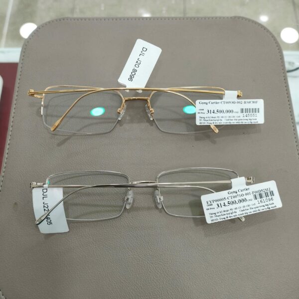 gọng kính nửa khung Cartier CT0093O (1) Cartier CT0093O Gọng Kính Nửa Khung Đúc Vàng Nguyên Khối 18K - Tem Chính Hãng Vinaoptic - Ảnh 7