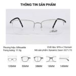 Silhouette Dynamic Dawn 5571/75 Gọng Kính Nửa Khung – Tem Chính Hãng 101 - Ảnh 2