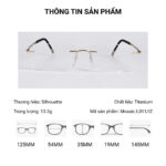 Silhouette Mosaic L011 Kính Không Gọng Mạ Vàng 23 kt Gold Plated – Tem Chính Hãng 101