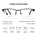 Gọng Kính Nửa Khung Levine KSOO25-A-LV8002 - Chính Hãng
