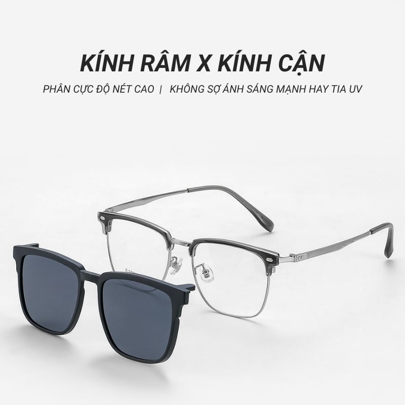 Kính Râm Cận Clip On Snap 7799