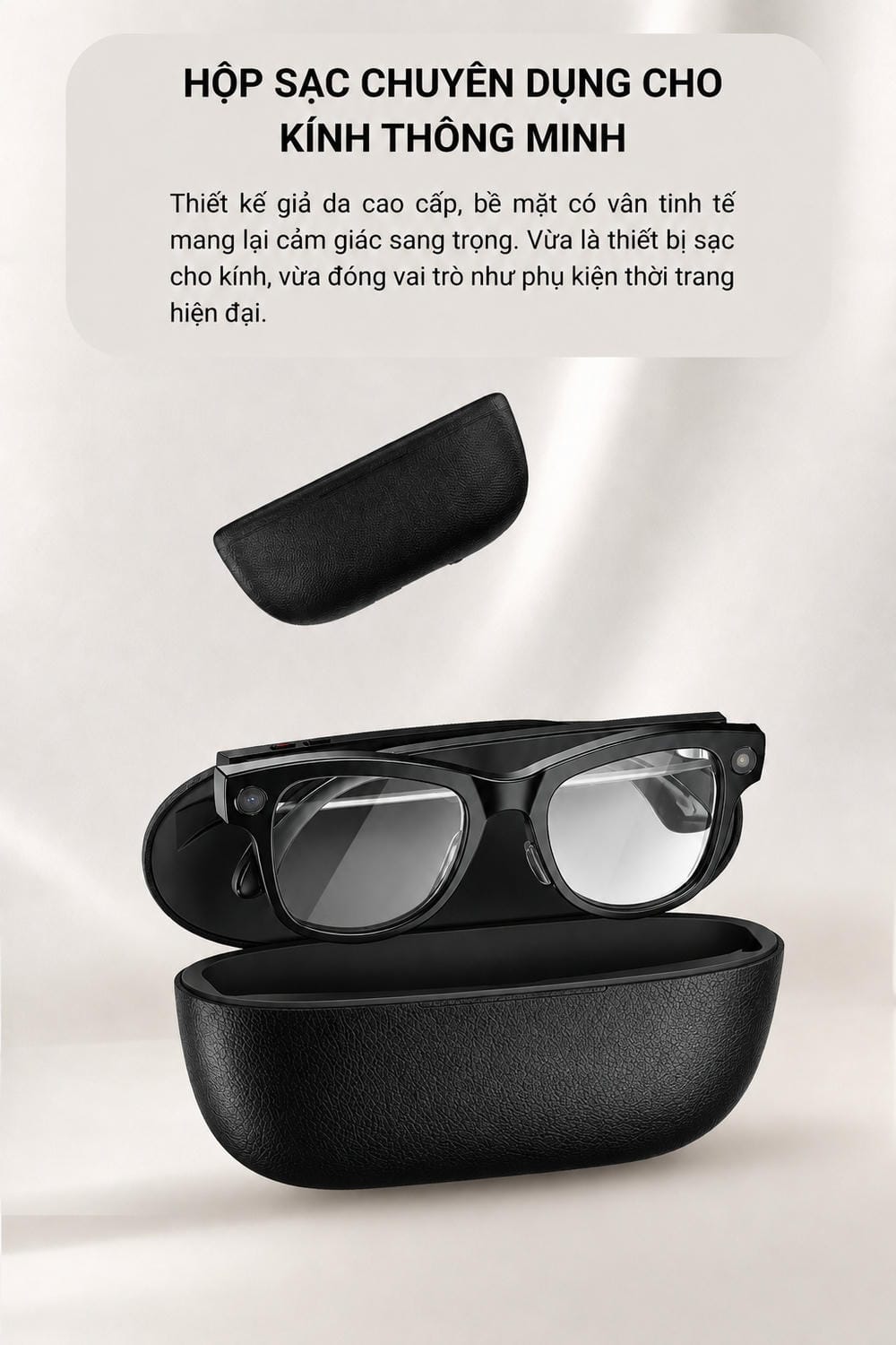 Kính Thông Minh Aison M02 - Dịch Thuật AI, Camera 08, Hộp Sạc, Tuyển Phát Wifi, Nghe Gọi