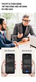 Kính Thông Minh Aison M02 – Dịch Thuật AI, Camera 08, Hộp Sạc, Tuyển Phát Wifi, Nghe Gọi