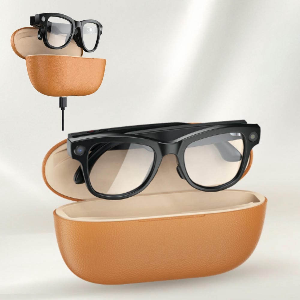 Kính Thông Minh Aison M02 - Dịch Thuật AI, Camera 08, Hộp Sạc, Tuyển Phát Wifi, Nghe Gọi